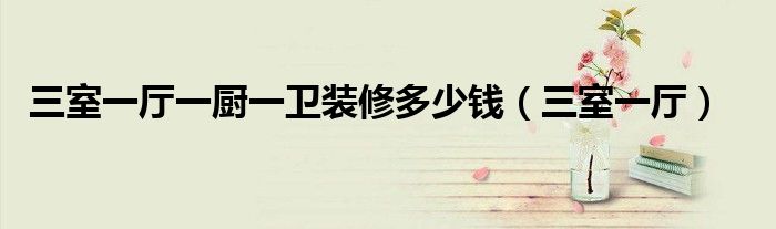三室一厅一厨一卫装修多少钱（三室一厅）