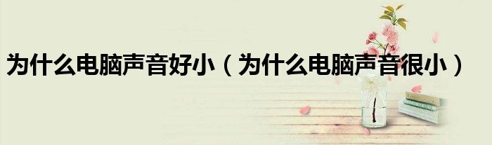 为什么电脑声音好小（为什么电脑声音很小）