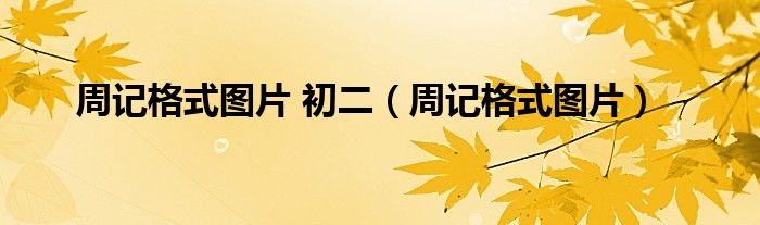 周记格式图片 初二（周记格式图片）