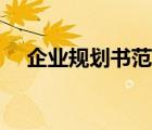 企业规划书范本简略（企业规划书范本）