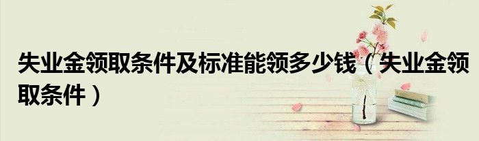 失业金领取条件及标准能领多少钱（失业金领取条件）