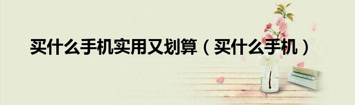 买什么手机实用又划算（买什么手机）