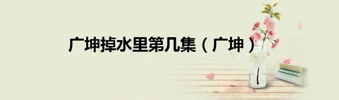 广坤掉水里第几集（广坤）