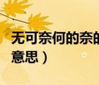无可奈何的奈的拼音是什么（无可奈何的奈的意思）