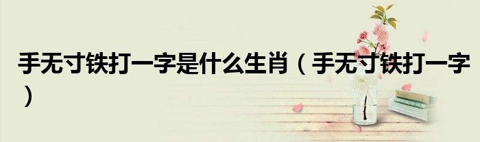 手无寸铁打一字是什么生肖（手无寸铁打一字）