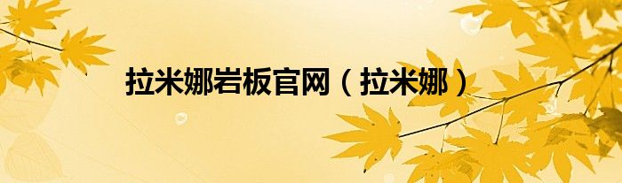 拉米娜岩板官网（拉米娜）
