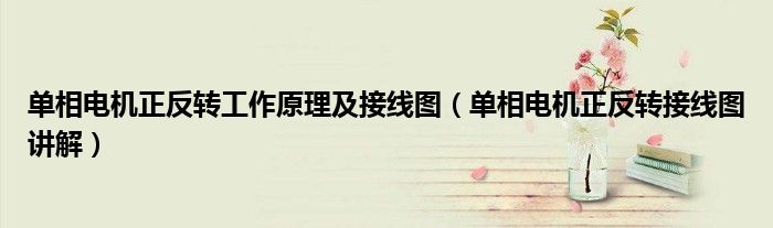单相电机正反转工作原理及接线图（单相电机正反转接线图讲解）