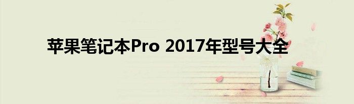 苹果笔记本Pro 2017年型号大全