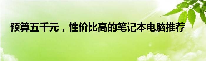 预算五千元，性价比高的笔记本电脑推荐