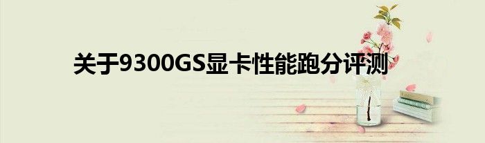关于9300GS显卡性能跑分评测