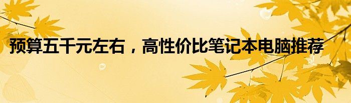 预算五千元左右，高性价比笔记本电脑推荐