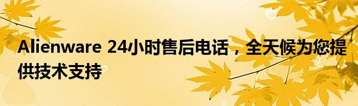 Alienware 24小时售后电话，全天候为您提供技术支持