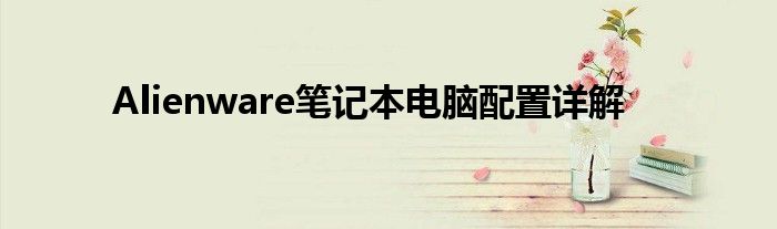 Alienware笔记本电脑配置详解