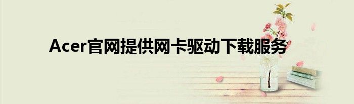 Acer官网提供网卡驱动下载服务