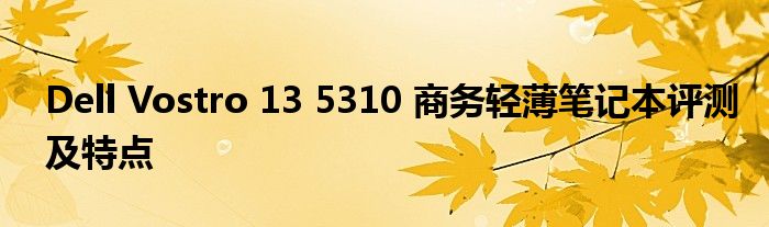 Dell Vostro 13 5310 商务轻薄笔记本评测及特点