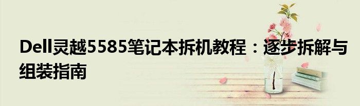 Dell灵越5585笔记本拆机教程：逐步拆解与组装指南