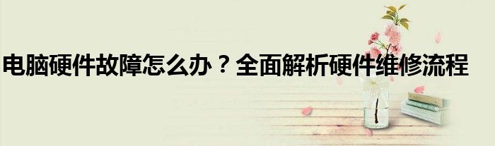 电脑硬件故障怎么办？全面解析硬件维修流程