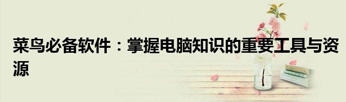 菜鸟必备软件：掌握电脑知识的重要工具与资源