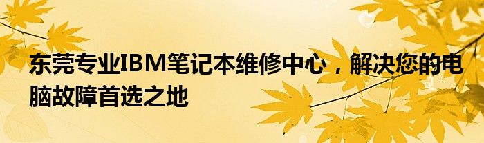 东莞专业IBM笔记本维修中心，解决您的电脑故障首选之地