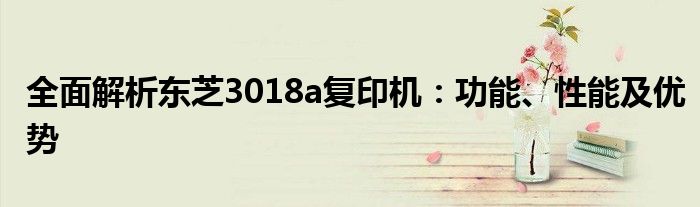 全面解析东芝3018a复印机：功能、性能及优势