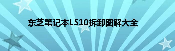 东芝笔记本L510拆卸图解大全