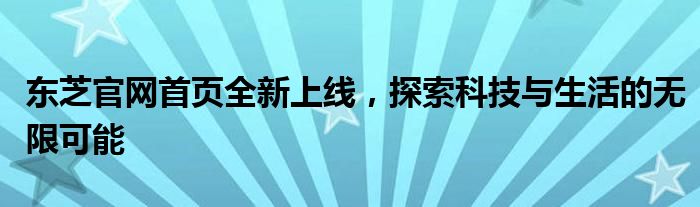 东芝官网首页全新上线，探索科技与生活的无限可能
