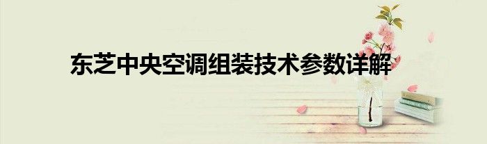 东芝中央空调组装技术参数详解