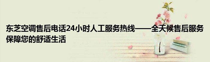 东芝空调售后电话24小时人工服务热线——全天候售后服务保障您的舒适生活