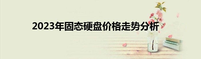 2023年固态硬盘价格走势分析