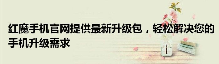红魔手机官网提供最新升级包，轻松解决您的手机升级需求