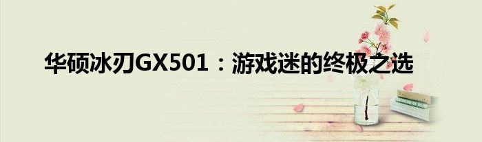 华硕冰刃GX501：游戏迷的终极之选